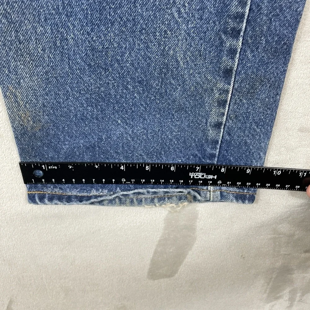 Vtg Y2K Levis 517 Jeans Mens 36x34 Whisker Fade Distressed Mid Wash Bootcut